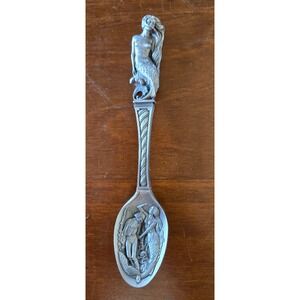 VTG 1980 Franklin Mint Pewter Spoon The Little Mermaid Hans Christian Andersen
